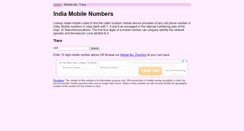 Desktop Screenshot of indiamobilenumber.com